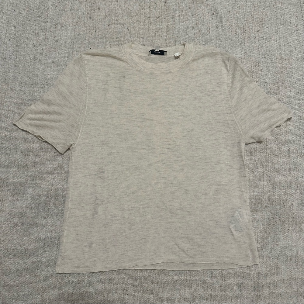 Vince Wool Cashmere Heather White Shirt